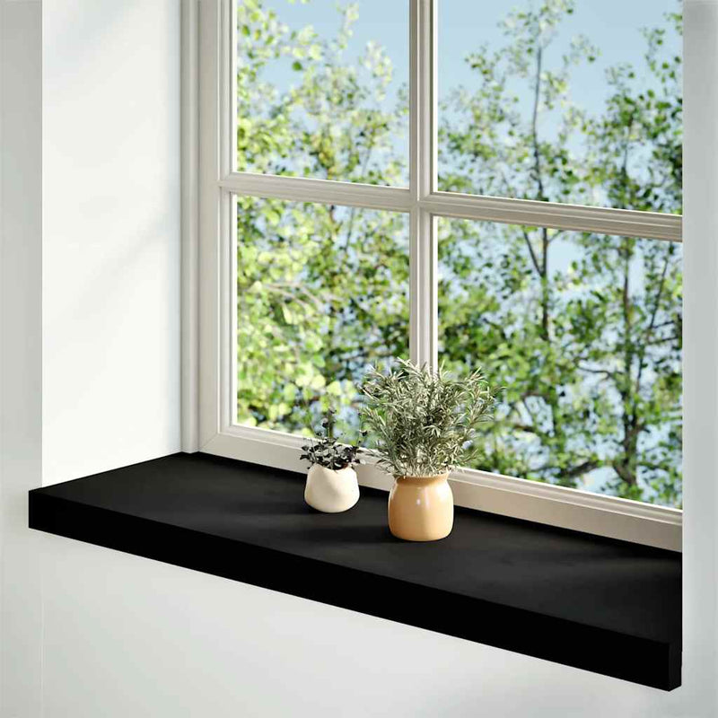 Afbeelding laden in galerijviewer, Vidaxl vensterbanken 2 st 80x30x2 cm massief eikenhout donkerbruin