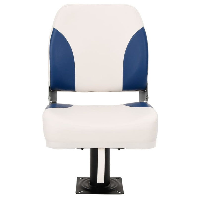 Afbeelding laden in galerijviewer, VidaXL 4-delige Bootstoelenset inklapbaar 41x36x48 cm blauw en wit