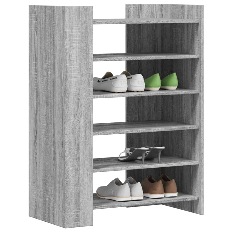 Afbeelding laden in galerijviewer, Vidaxl schoenenkast 74,5x37,5x100 cm bewerkt hout grijs sonoma eiken
