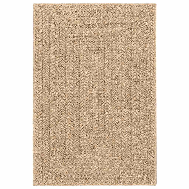 Afbeelding laden in galerijviewer, Vidaxl vloerkleed zizur beige binnen en buiten 120x120 cm jute look