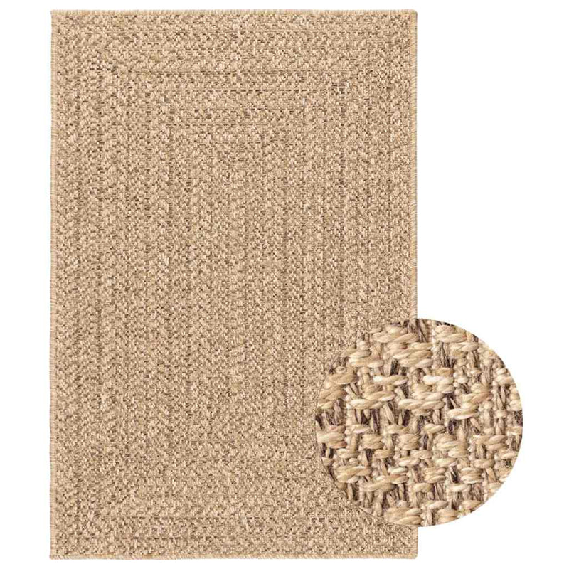 Afbeelding laden in galerijviewer, Vidaxl vloerkleed zizur beige binnen en buiten 140x200 cm jute look