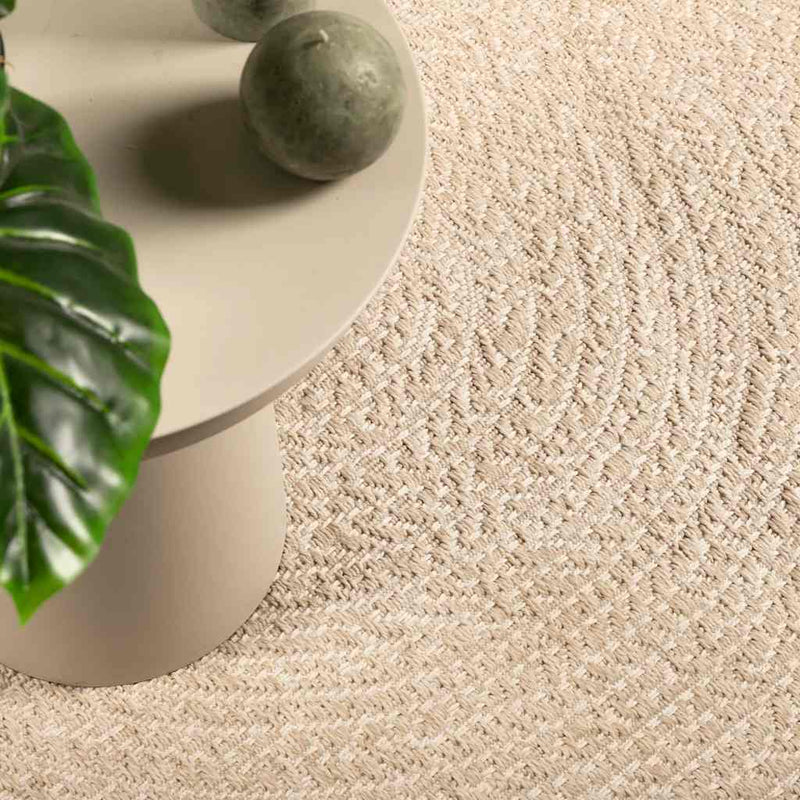 Afbeelding laden in galerijviewer, Vidaxl vloerkleed zizur beige binnen en buiten ø 90 cm jute look