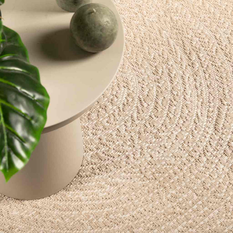 Afbeelding laden in galerijviewer, Vidaxl vloerkleed zizur beige binnen en buiten ø 160 cm jute look
