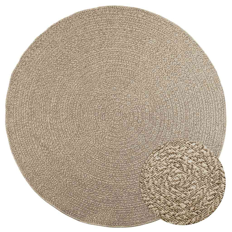 Afbeelding laden in galerijviewer, Vidaxl vloerkleed zizur beige binnen en buiten ø 200 cm jute look