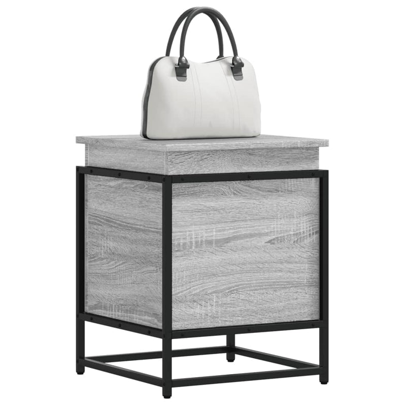 Afbeelding laden in galerijviewer, Vidaxl opbergbox met deksel 40x40x51,5 cm bewerkt hout grijs sonoma