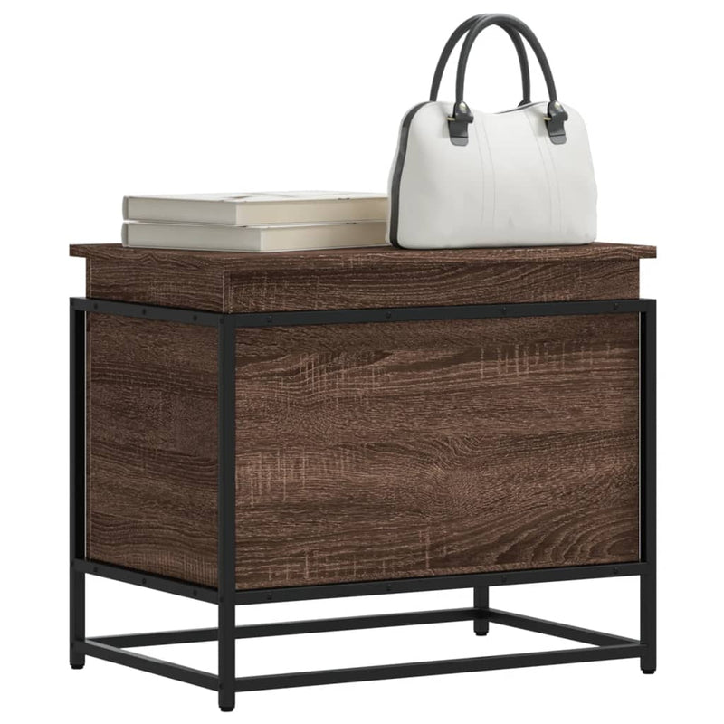 Afbeelding laden in galerijviewer, Vidaxl opbergbox met deksel 60x40x51,5 cm bewerkt hout bruin eiken