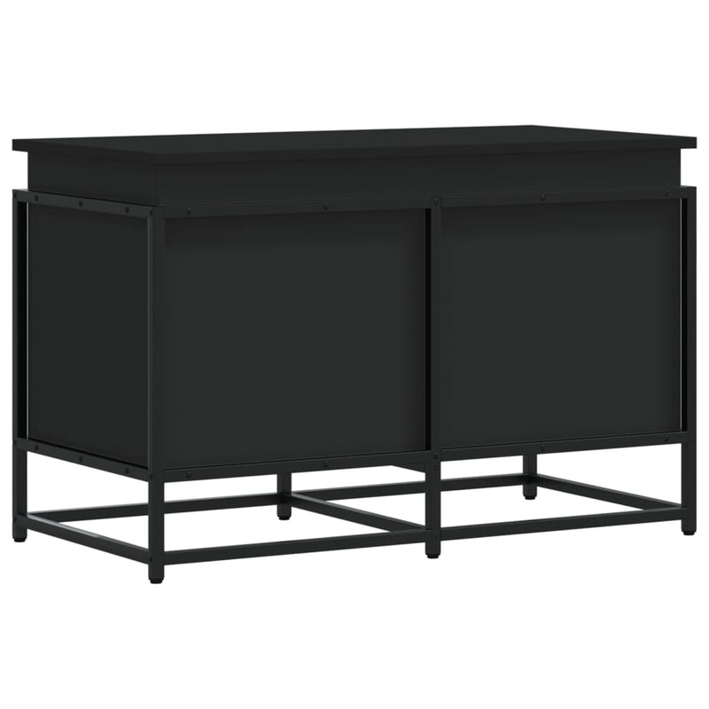 Afbeelding laden in galerijviewer, Vidaxl opbergbox met deksel 80x40x51,5 cm bewerkt hout zwart