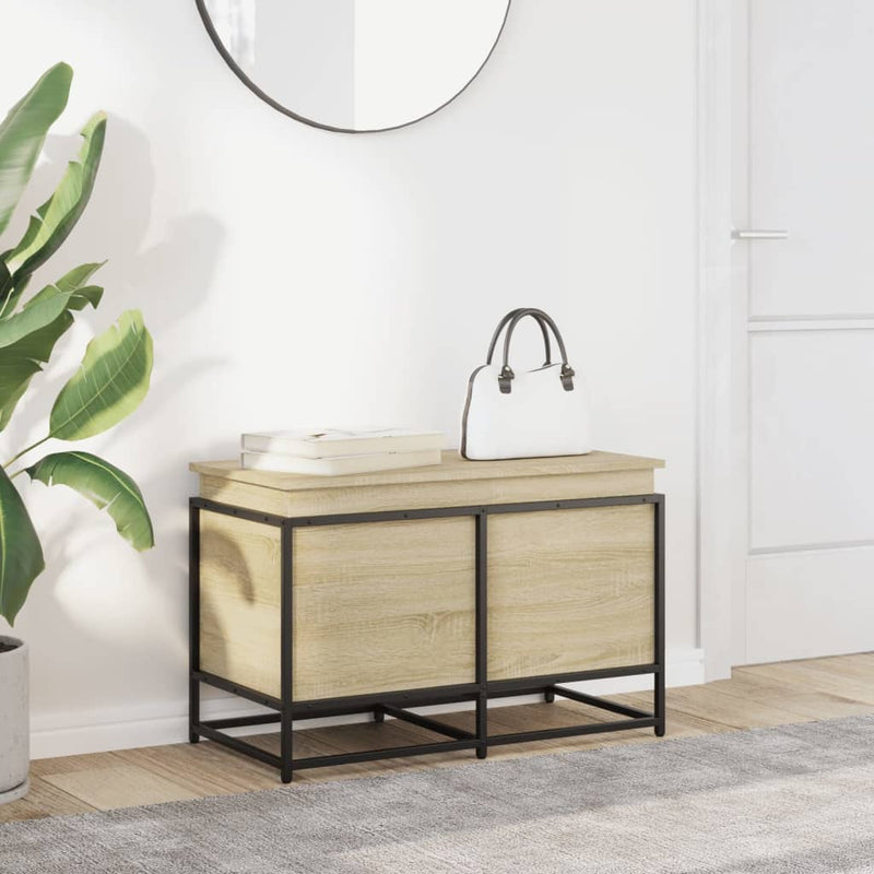 Afbeelding laden in galerijviewer, Vidaxl opbergbox met deksel 80x40x51,5 cm bewerkt hout sonoma eiken