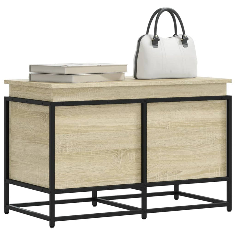 Afbeelding laden in galerijviewer, Vidaxl opbergbox met deksel 80x40x51,5 cm bewerkt hout sonoma eiken