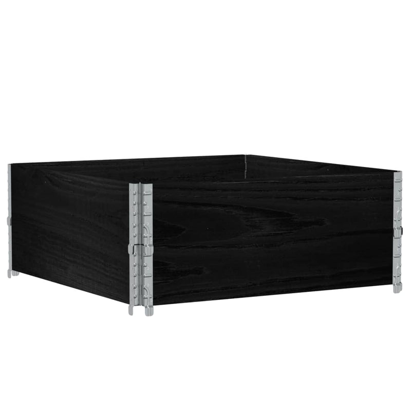 Afbeelding laden in galerijviewer, Vidaxl plantenbak 100x100 cm massief grenenhout zwart