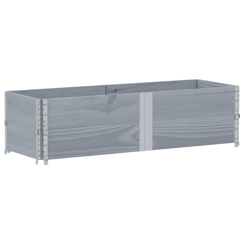 Afbeelding laden in galerijviewer, Vidaxl plantenbak 150x50 cm massief grenenhout grijs