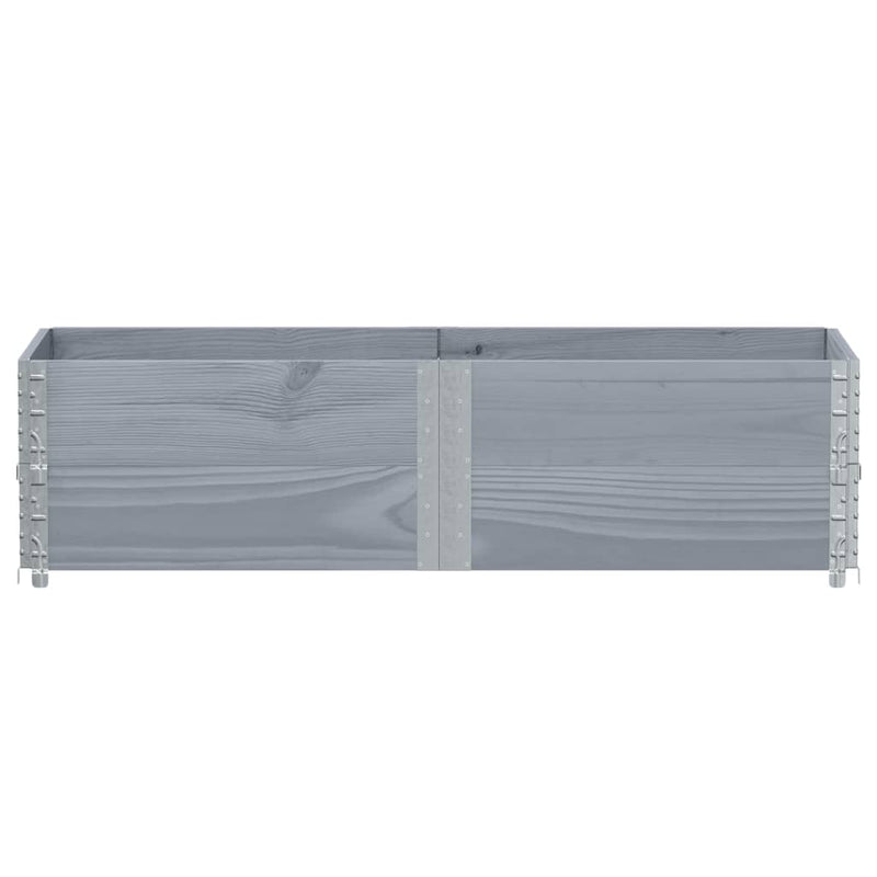 Afbeelding laden in galerijviewer, Vidaxl plantenbak 150x50 cm massief grenenhout grijs