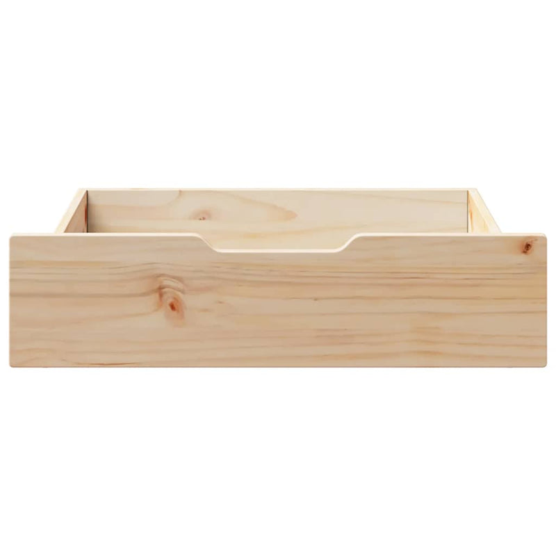 Afbeelding laden in galerijviewer, Vidaxl bedlades 2 st met wieltjes 75x55x17 cm massief grenenhout