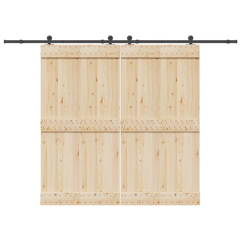 Afbeelding laden in galerijviewer, Vidaxl doos met onderdelen voor schuifdeur 305 cm staal zwart