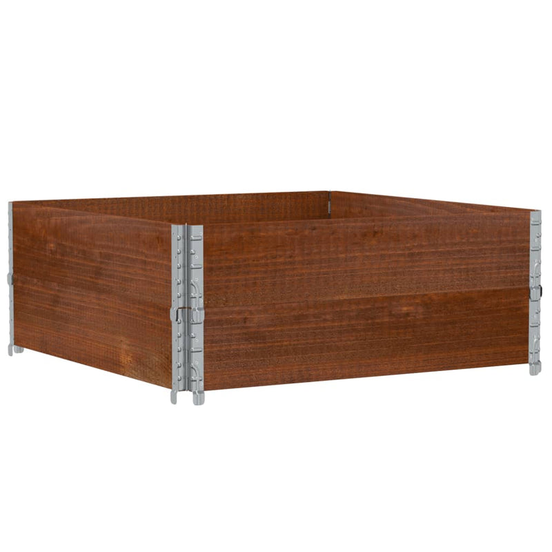 Afbeelding laden in galerijviewer, Vidaxl palletopzetranden 2 st 100x100 cm massief grenenhout bruin