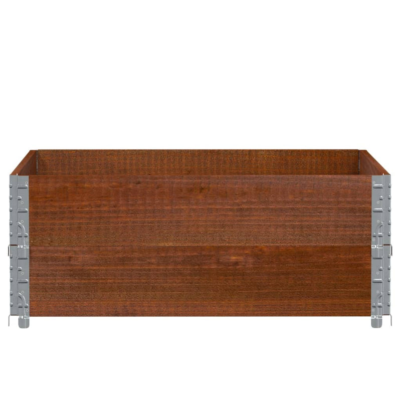 Afbeelding laden in galerijviewer, Vidaxl palletopzetranden 2 st 100x100 cm massief grenenhout bruin