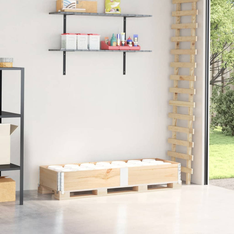 Afbeelding laden in galerijviewer, Vidaxl palletopzetrand 150x50 cm massief grenenhout