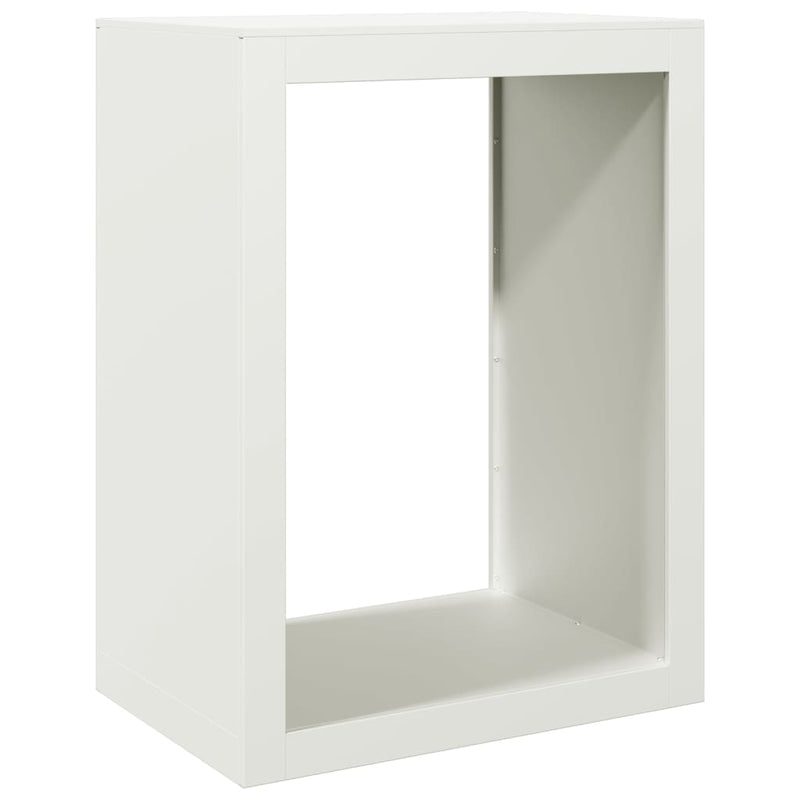 Afbeelding laden in galerijviewer, Vidaxl haardhoutrek 60x40x80 cm staal wit