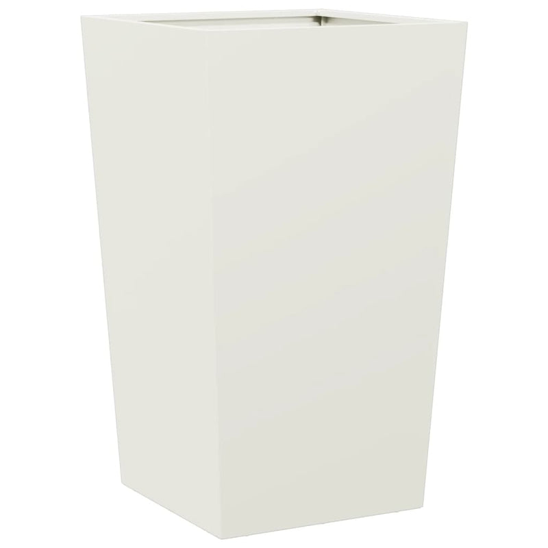 Afbeelding laden in galerijviewer, Vidaxl plantenbak 45x45x75 cm staal wit