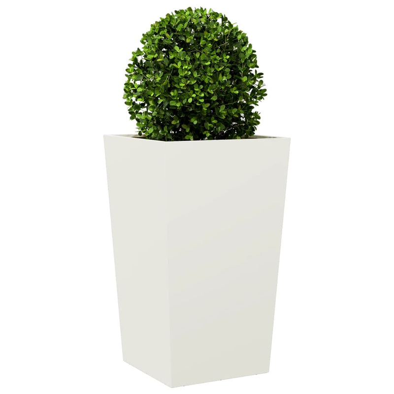 Afbeelding laden in galerijviewer, Vidaxl plantenbak 45x45x75 cm staal wit