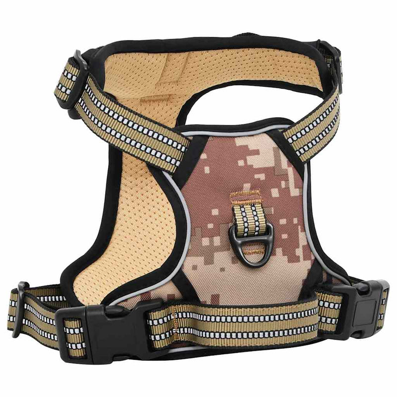 Afbeelding laden in galerijviewer, Vidaxl hondentuigje riem en halsband verstelbaar xl camouflagebruin