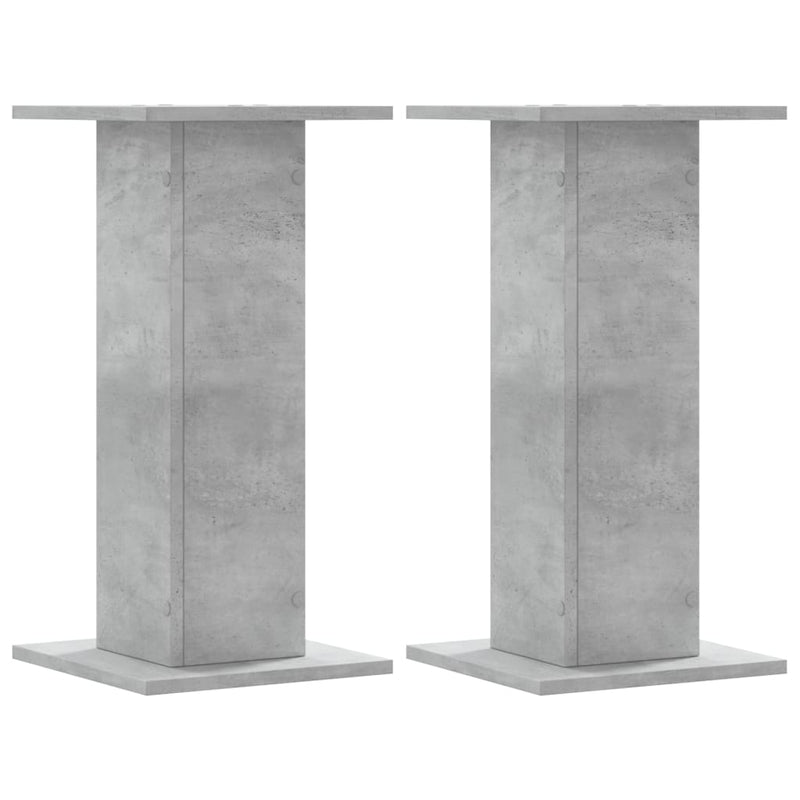 Afbeelding laden in galerijviewer, Vidaxl speakerstandaards 2 st 30x30x60 cm bewerkt hout betongrijs