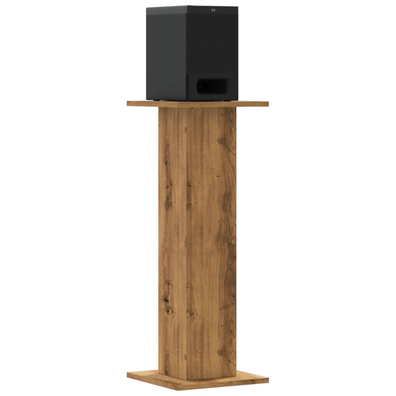 Afbeelding laden in galerijviewer, Vidaxl speakerstandaards 2 st 30x30x80 cm hout artisanaal eikenkleurig