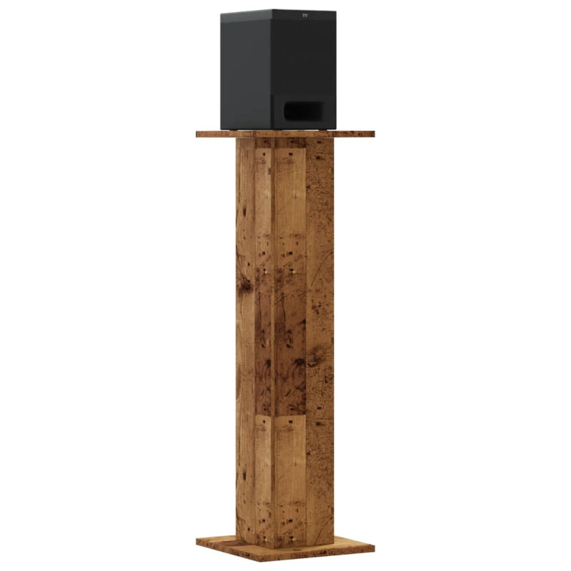 Afbeelding laden in galerijviewer, Vidaxl speakerstandaards 2 st 30x30x95 cm bewerkt hout oud houtkleurig
