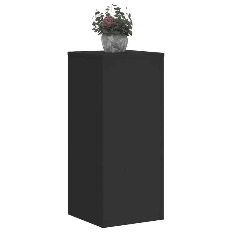 Afbeelding laden in galerijviewer, Vidaxl plantenstandaards 2 st 30x30x70 cm bewerkt hout zwart