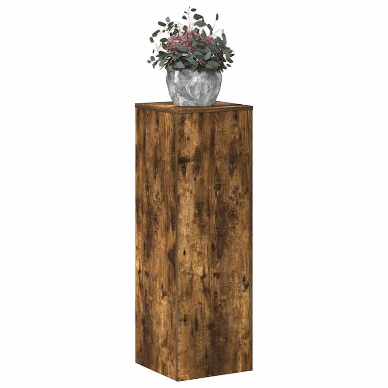 Afbeelding laden in galerijviewer, Vidaxl plantenstandaard 33x33x100 cm bewerkt hout gerookt eikenkleurig