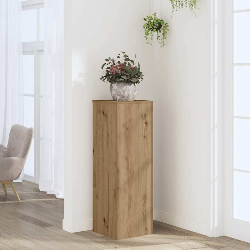 Afbeelding laden in galerijviewer, Vidaxl plantenstandaard 33x33x100 cm bewerkt hout artisanaal eiken