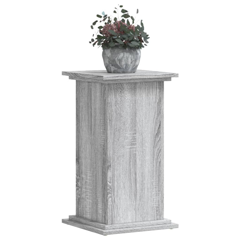 Afbeelding laden in galerijviewer, Vidaxl plantenstandaard 33x33x60 cm bewerkt hout grijs sonoma eiken