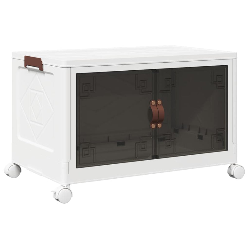Afbeelding laden in galerijviewer, Vidaxl opbergbox stapelbaar met wielen 75 l 64x40x41 cm
