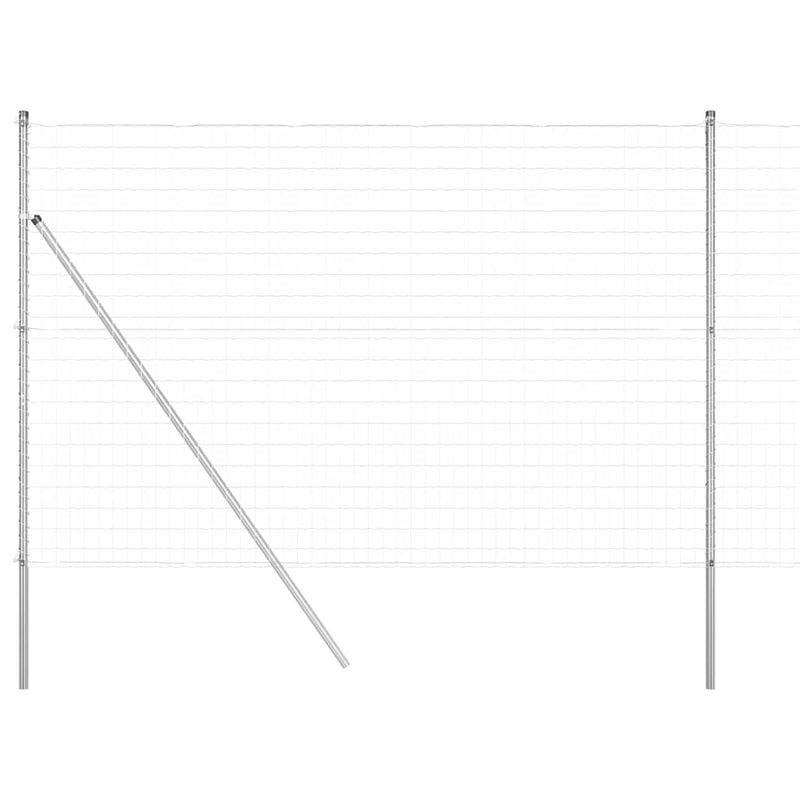 Afbeelding laden in galerijviewer, Vidaxl hek met paal zilver 1,5 x 10 m staal en pvc