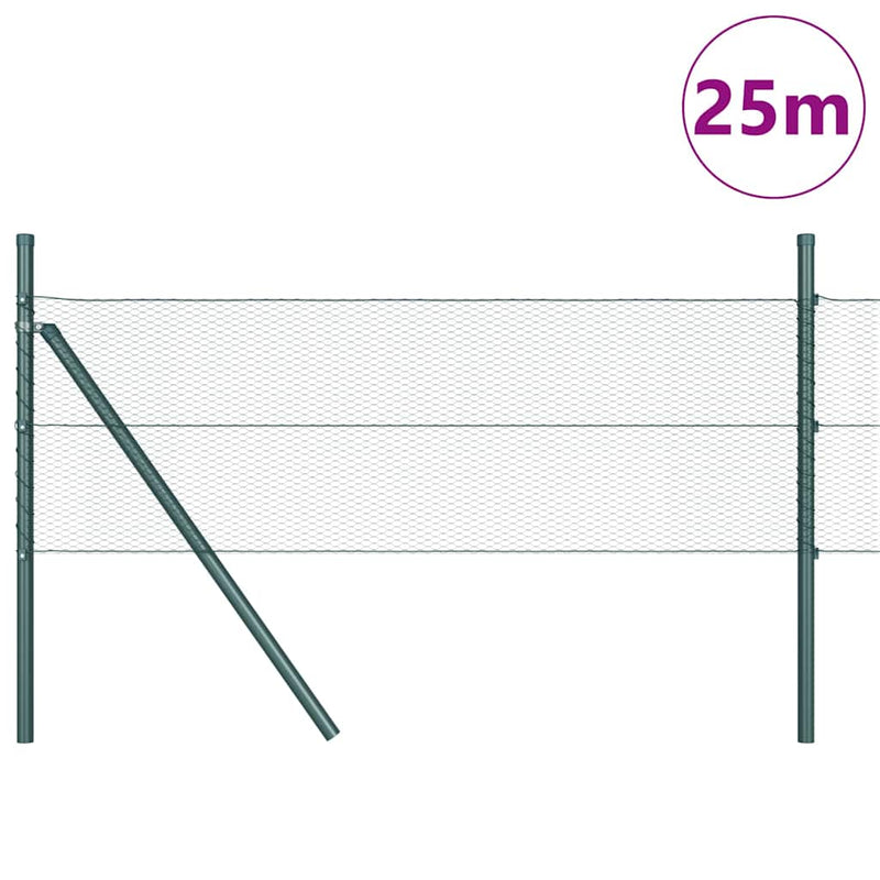 Afbeelding laden in galerijviewer, Vidaxl afrasteringspaal grijs 25 x 0,8 m (13 mm gaas) staal en pvc