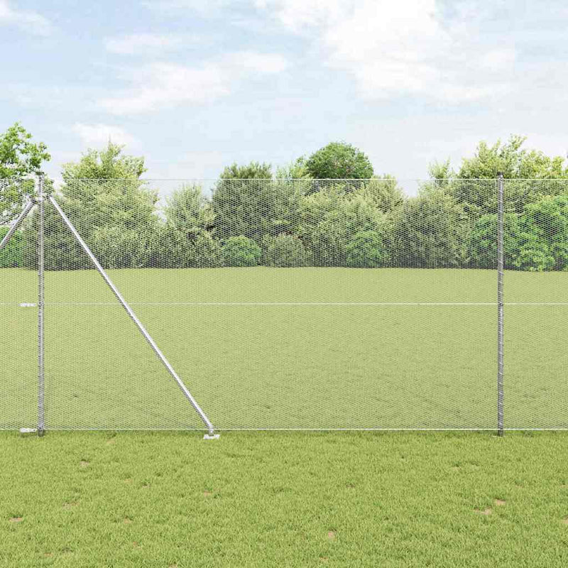 Afbeelding laden in galerijviewer, Vidaxl afrasteringspaal zilver 10 x 1,5 m (13 mm gaas) staal
