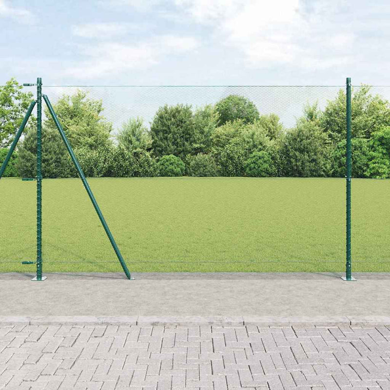 Afbeelding laden in galerijviewer, Vidaxl afrasteringspaal groen 10 x 1,4 m (13 mm gaas) staal en pvc