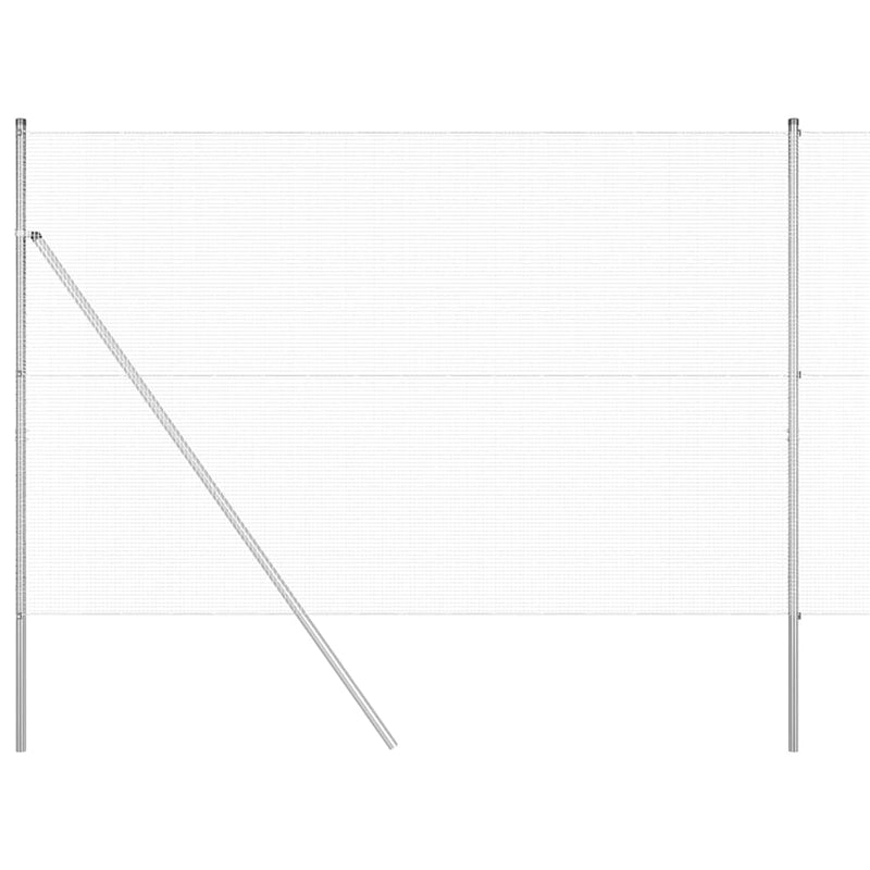 Afbeelding laden in galerijviewer, Vidaxl afrasteringspaal zilver 10 x 1,5 m (12 x 12 mm gaas) staal