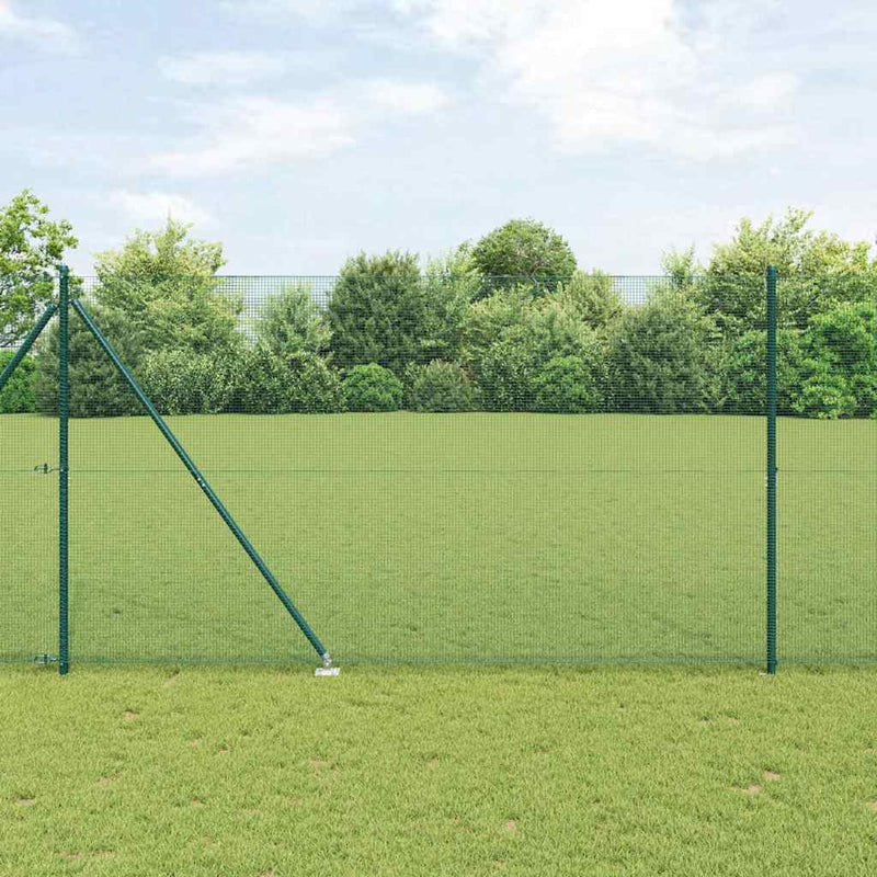 Afbeelding laden in galerijviewer, Vidaxl afrasteringspaal groen 10 x 1,5 m (12 x 12 mm gaas) staal