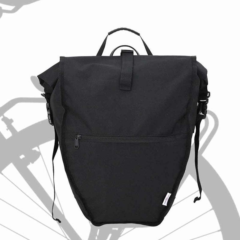 Afbeelding laden in galerijviewer, Vidaxl fietstas zwart 32,5 x 17 x 57 cm polyester