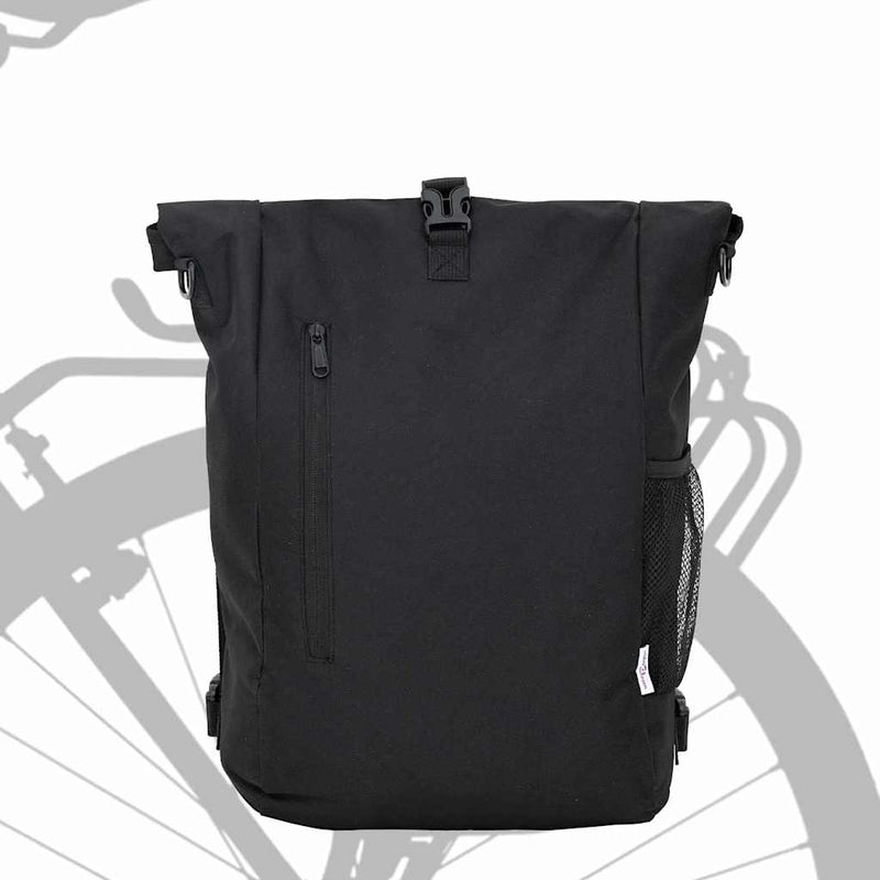 Afbeelding laden in galerijviewer, Vidaxl fietstas zwart 31 x 13 x 58 cm polyester