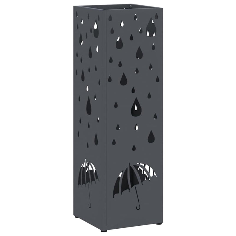 Afbeelding laden in galerijviewer, Vidaxl paraplu standaard antraciet 15,5 x 15,5 x 49 cm metaal