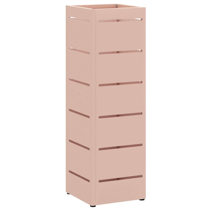 Afbeelding laden in galerijviewer, Vidaxl paraplu standaard met opslag roze 15,5 x 15,5 x 49 cm metaal