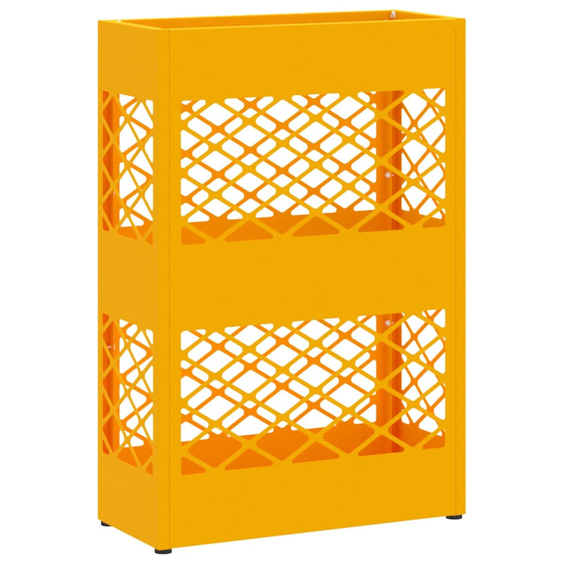 Afbeelding laden in galerijviewer, Vidaxl paraplu standaard mosterdgeel 28 x 12 x 41 cm staal