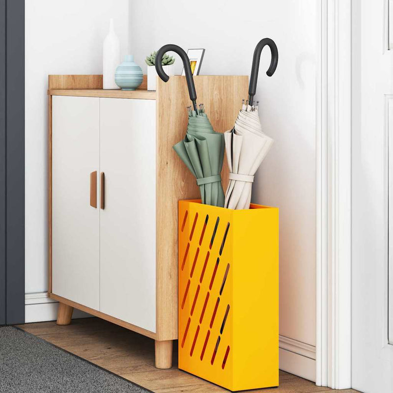 Afbeelding laden in galerijviewer, Vidaxl paraplu standaard mosterdgeel 28 x 12 x 41 cm staal