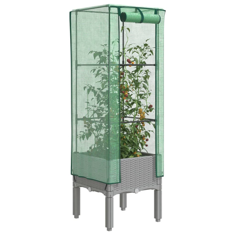 Afbeelding laden in galerijviewer, Vidaxl plantenbak verhoogd met kashoes 40x40x140 cm rattanlook