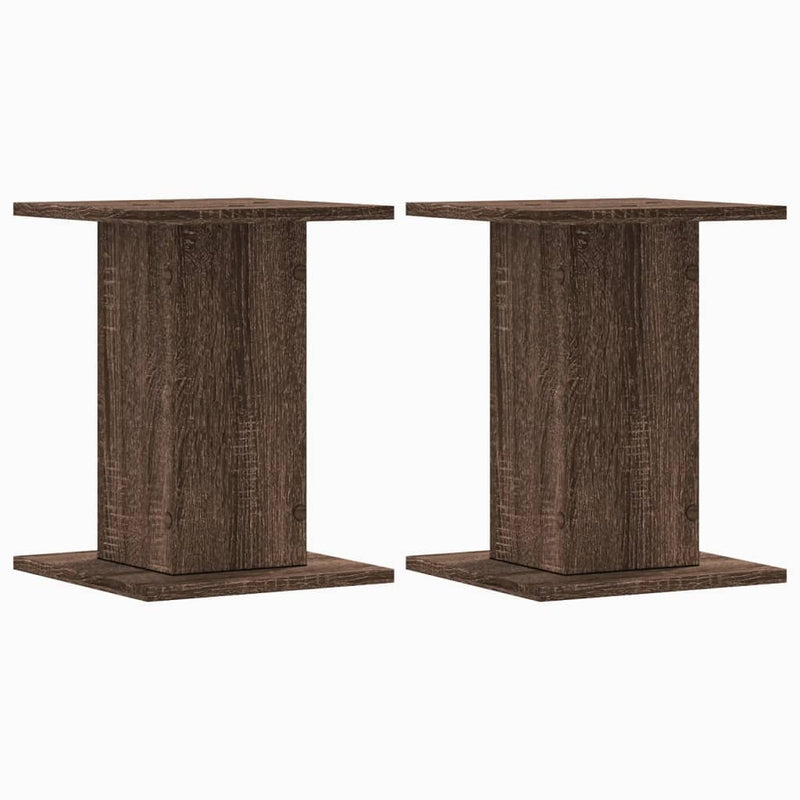 Afbeelding laden in galerijviewer, Vidaxl plantenstandaards 2 st 30x30x40 cm bewerkt hout bruin eiken