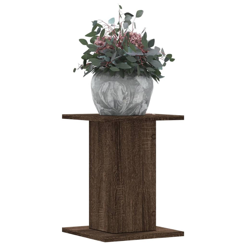 Afbeelding laden in galerijviewer, Vidaxl plantenstandaards 2 st 30x30x40 cm bewerkt hout bruin eiken