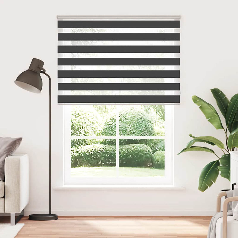Afbeelding laden in galerijviewer, Vidaxl zebra rolgordijn 165x230 cm stofbreedte 160,9 cm zwart