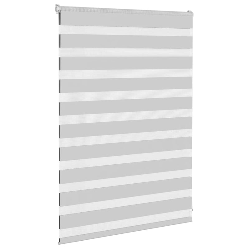 Afbeelding laden in galerijviewer, Vidaxl zebra rolgordijn 115x100 cm stofbreedte 110,9 cm lichtgrijs
